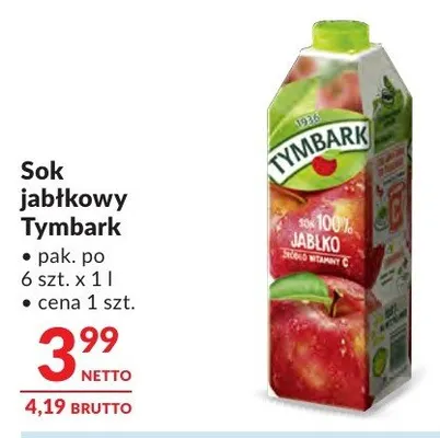 Sok jabłkowy Tymbark promocja w Makro