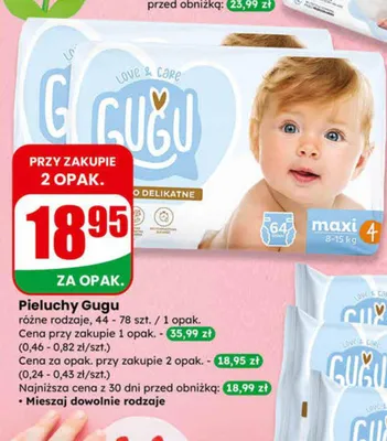Pieluchy Gugu promocja w Dino