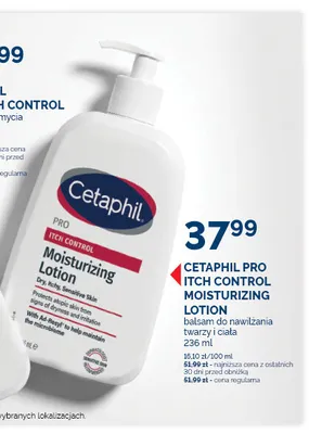 Cetaphil Pro Itch Control Moisturizing Lotion balsam do nawilżania twarzy i ciała promocja w Ziko Dermo