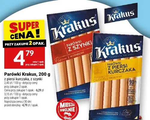 Parówki z szynki Krakus promocja w Twój Market