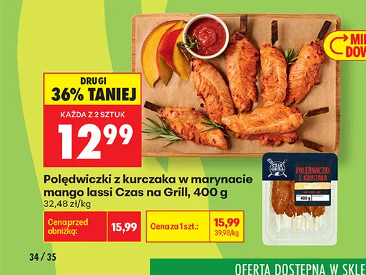 Polędwiczki z kurczaka w marynacie mango lassi Czas na Grill promocja w Biedronka