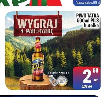 Piwo Tatra Pils promocja w Tomi Markt