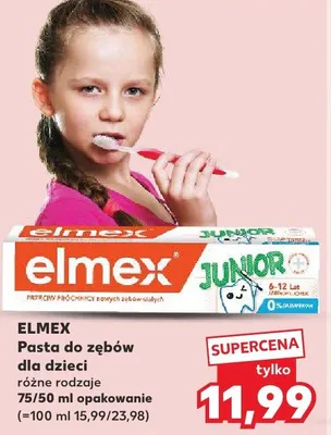 Pasta do zębów dla dzieci elmex Junior promocja w Kaufland