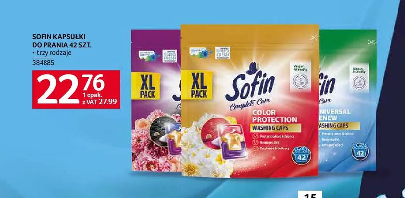Kapsułki do prania Universal Renew Sofin promocja w Selgros