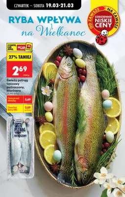 Pstrąg tęczowy patroszony świeży promocja w Biedronka