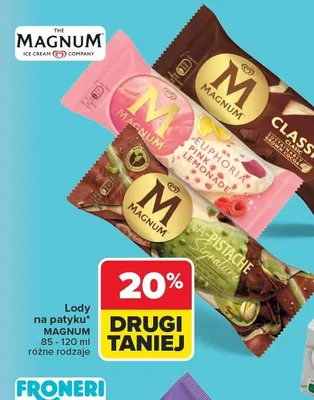 Lody na patyku Magnum promocja w Carrefour
