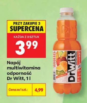 Napój multiwitamina odporność Dr Witt promocja w Biedronka
