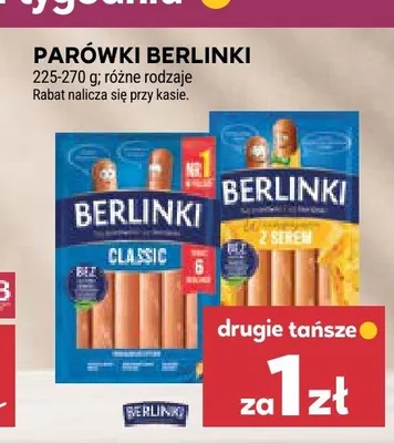 Parówki Berlinki Classic promocja w Stokrotka