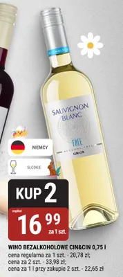 Wino bezalkoholowe Cinacin promocja w bi1