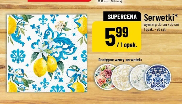 Serwetki 33x33 cm promocja w POLOmarket