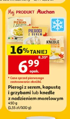 Pierogi z kapustą i grzybami Auchan promocja w Auchan