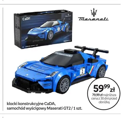 Klocki konstrukcyjne CaDA samochód wyścigowy Maserati GT2 promocja w Empik