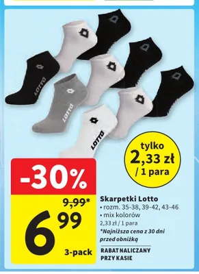 Skarpetki Lotto 3-pak promocja w Intermarche