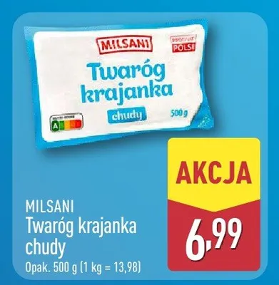 Twaróg krajanka chudy Milsani promocja w Aldi