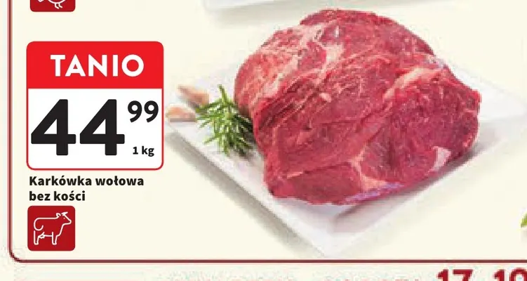 Karkówka wołowa bez kości promocja w Intermarche