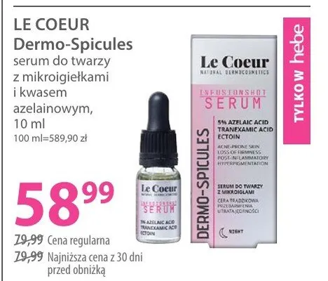 Derma-Spicules serum do twarzy z mikrojgiełkami i kwasem azelainowym promocja w Hebe