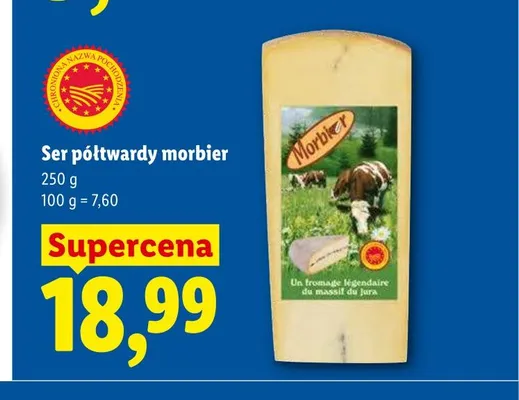 Ser półtwardy morbier Duc De Coeur promocja w Lidl