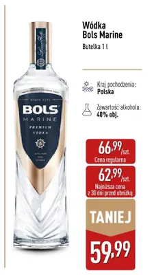 Wódka Bols Marine Premium promocja w Aldi