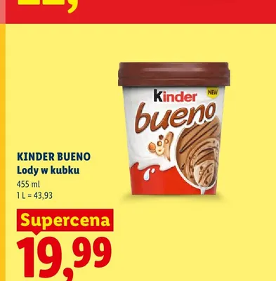 Lody w kubku Kinder Bueno promocja w Lidl