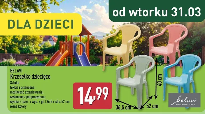 Krzesełko dziecięce promocja w Aldi