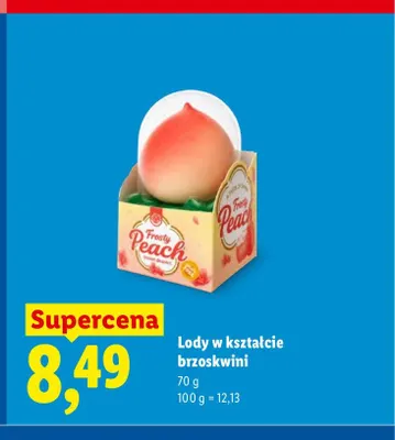Lody w kształcie brzoskwini Frosty Peach promocja w Lidl