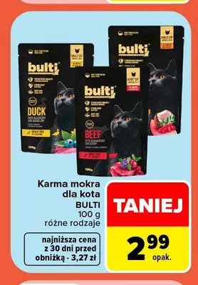Karma mokra dla kota Bulti Beef promocja w Carrefour