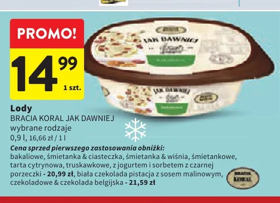 Lody Bracia Koral Jak Dawniej promocja w Intermarche