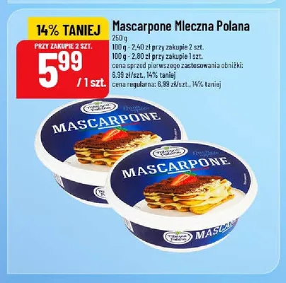 Serek mascarpone Mleczna Polana promocja w POLOmarket