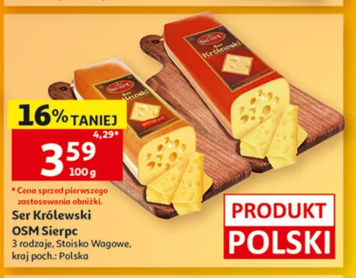 Ser Królewski OSM Sierpc promocja w Auchan