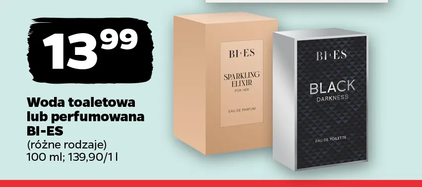 Woda toaletowa BI-ES Black Darkness promocja w Netto