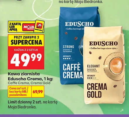 Kawa ziarnista Eduscho Crema Crema Gold promocja w Biedronka