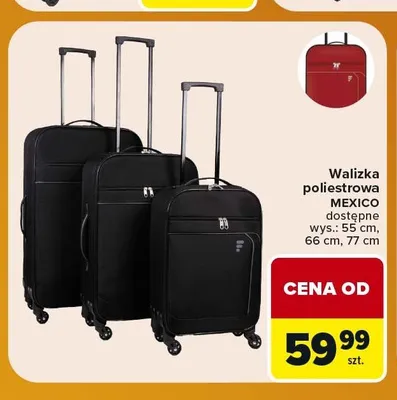 Walizka poliestrowa Mexico promocja w Carrefour