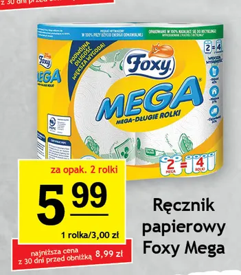 Ręcznik papierowy Foxy Mega promocja w Gram Market