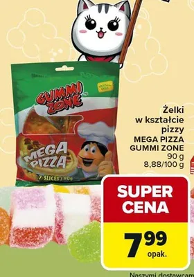 Żelki w kształcie pizzy Mega Pizza promocja w Carrefour Market