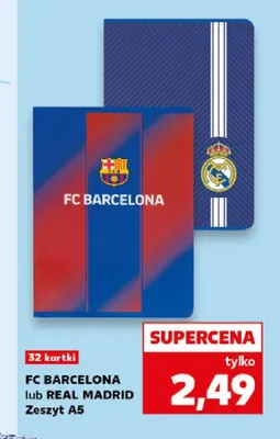 Zeszyt A5 FC Barcelona promocja w Kaufland