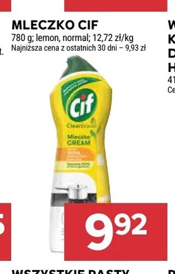 Mleczko do czyszczenia Cif promocja w Stokrotka