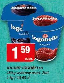 Jogurt Jogobella jeżynka, truskawka, ananasowo-kokosowa promocja w Chorten