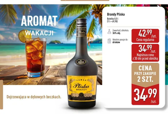 Brandy Pliska promocja w Aldi