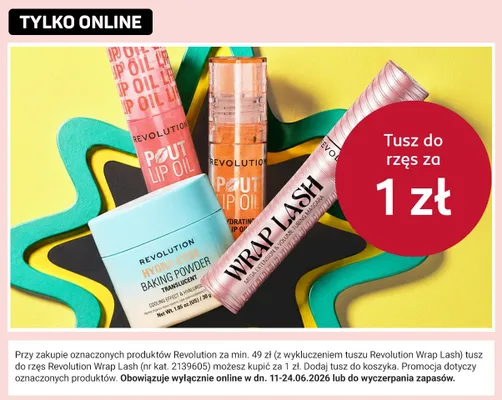 Tusz do rzęs Revolution Wrap Lash promocja w Rossmann