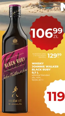 Whisky Johnnie Walker Black Ruby promocja w Duży Ben