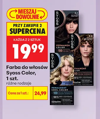 Farba do włosów Syoss Color promocja w Biedronka