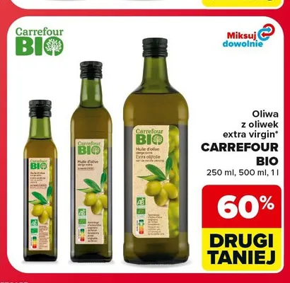 Oliwa z oliwek extra virgin Carrefour Bio promocja w Carrefour