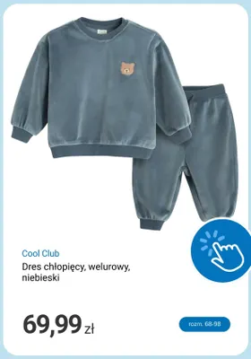 Dres chłopięcy welurowy niebieski Cool Club promocja w Smyk