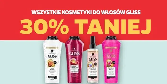 Kosmetyki do włosów Gliss promocja w Netto