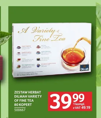 Zestaw herbat Dilmah Variety of Fine Tea promocja w Selgros
