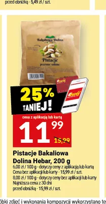 Pistacje Bakaliowa Dolina Hebar promocja w Twój Market