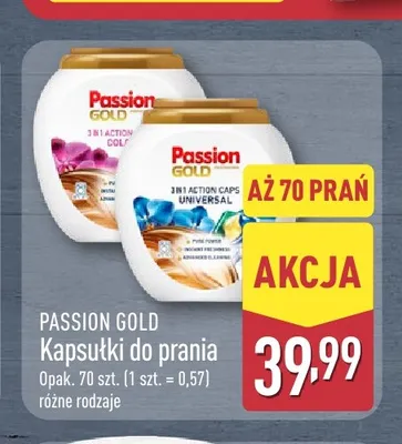 Kapsułki do prania Passion Gold promocja w Aldi