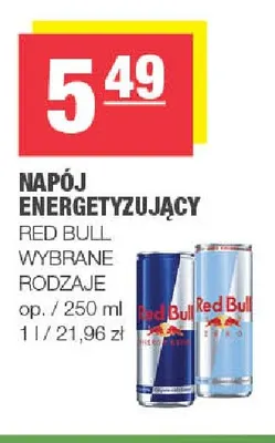 Napój energetyzujący Red Bull promocja w SPAR