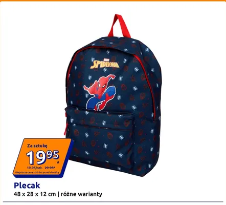 Plecak Spider-Man 48x28x12 cm promocja w Action