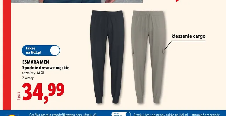 Spodnie dresowe męskie promocja w Lidl